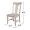 International Concepts Elle Solid Wood Splat Back Dining Chairs - Set of 2 - Unfinished CI-68P - alternate 4